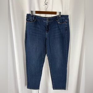 J. Jill Denim Weekender Straight Leg Cotton Blend Denim Stretch Blue‎ Jeans 613